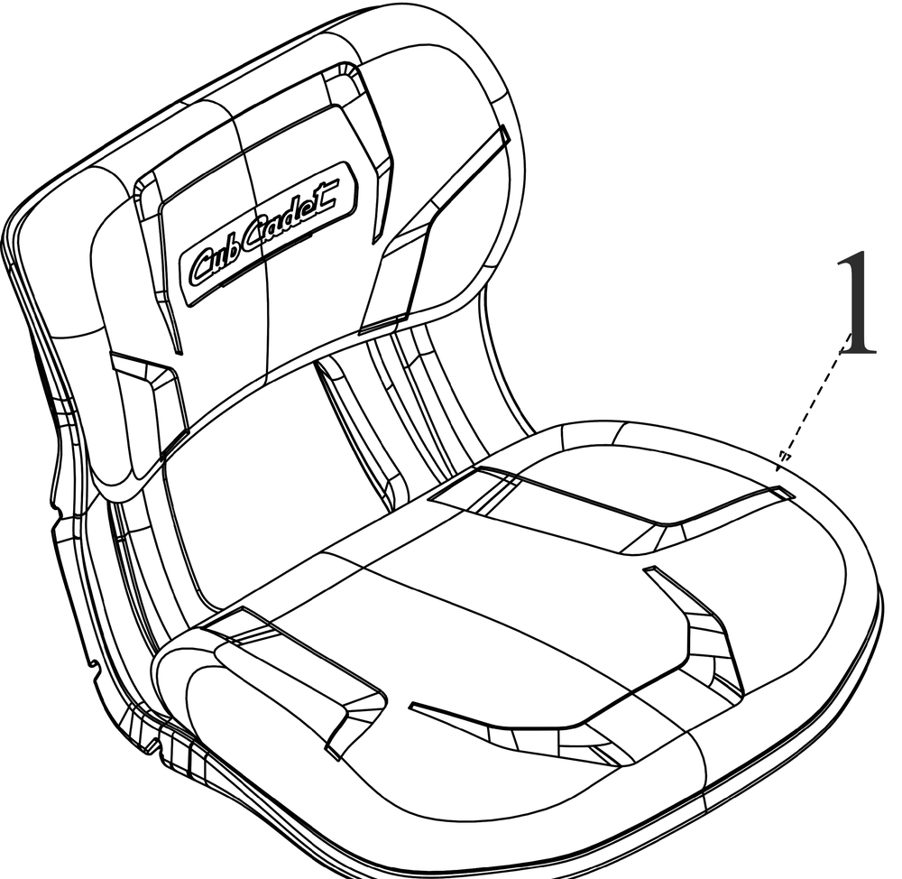 Seat 2 Diagram and Parts List for XT2-LX46EFI (13AZA1CN010)(2020) Cub Cadet Lawn Tractor